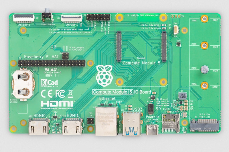 Raspberry Pi представила одноплатный компьютер Compute Module 5 без портов ввода-вывода