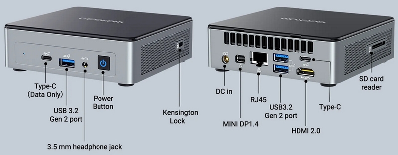 GEEKOM Mini Air 12 — мини-ПК с чипом Intel N100 и поддержкой 8K-дисплеев