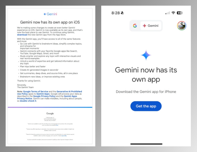 ИИ Gemini пропал из приложения Google для iOS