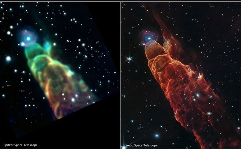 «Джеймс Уэбб» прислал потрясающий снимок «космического торнадо» — в одном кадре слились будущее и прошлое