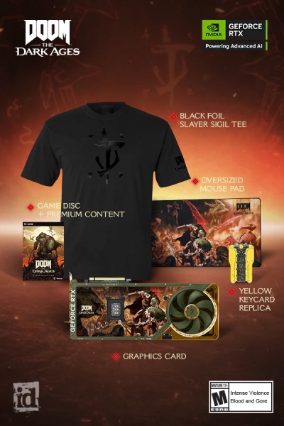 Asus и Bethesda выпустили уникальную GeForce RTX 5080 в стиле Doom: The Dark Ages