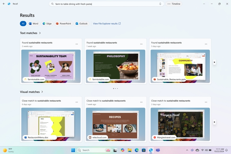 Microsoft наконец запустила для всех ИИ-функцию Recall, которая делает скриншоты всех действий пользователя на ПК