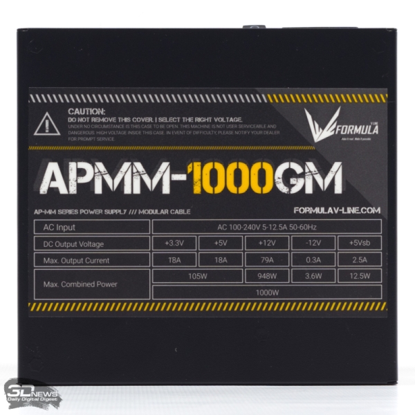 Обзор блока питания Formula V Line APMM-1000GM