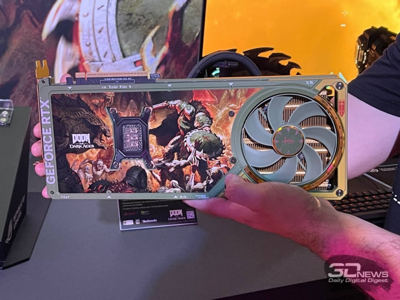 Asus показала огромную видеокарту RTX 5080 Noctua Edition и «адскую» ROG Astral RTX 5080 Doom Edition