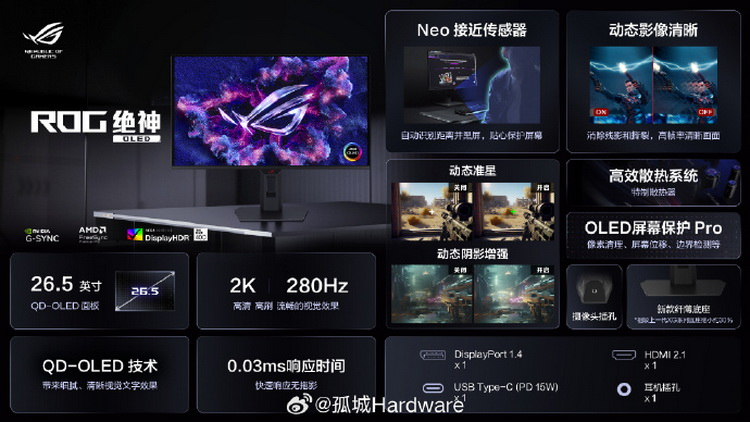 Asus выпустила свой самый доступный игровой OLED-монитор — ROG Strix OLED XG27ACDMS с 1440p и 280 Гц за $560