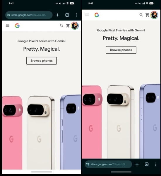 Google Chrome для Android теперь позволяет выбрать, где расположить адресную строку