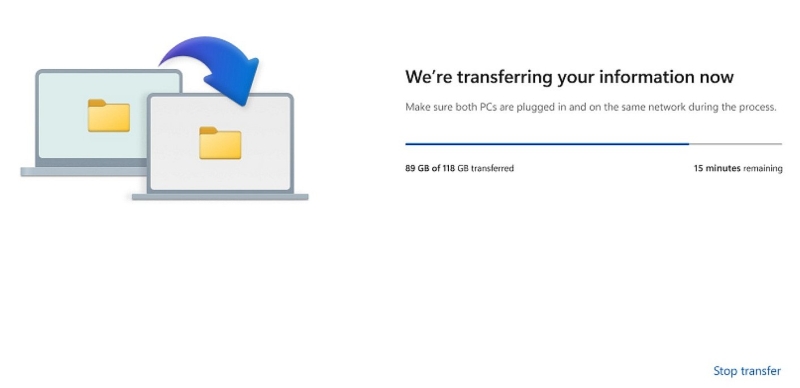 Microsoft создала утилиту для быстрого переноса данных с компьютера на компьютер для Windows 11
