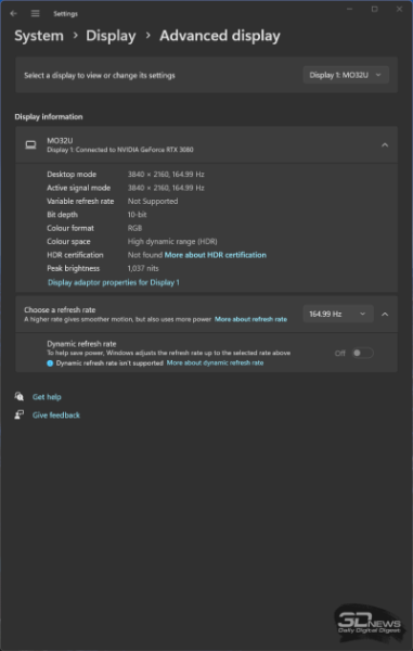 Обзор игрового QD-OLED 4K-монитора Gigabyte MO32U: снова в яблочко