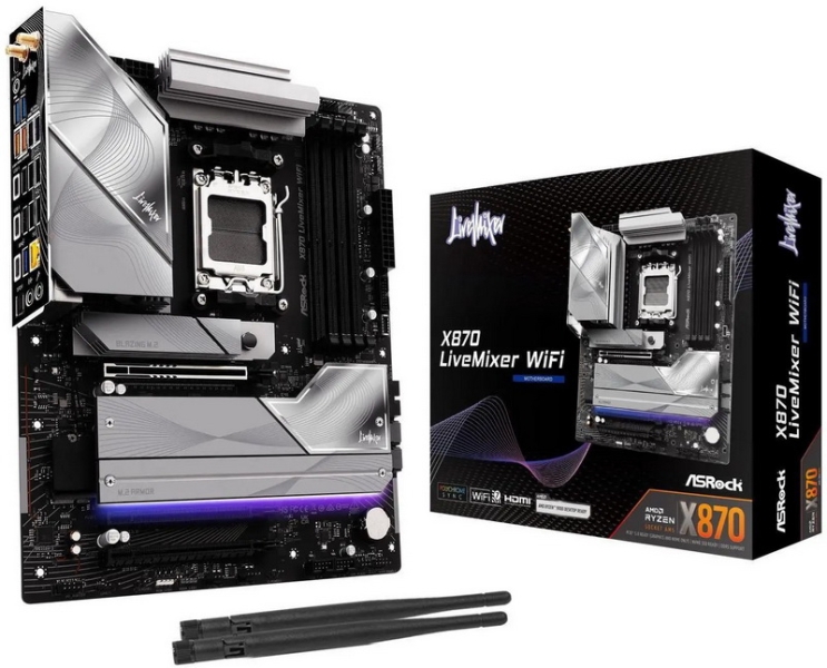 ASRock выпустила X870 LiveMixer WiFi — материнскую плату с 25 портами USB за $230