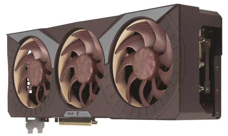 Asus представила видеокарту GeForce RTX 5080 Noctua Edition с огромным и тихим кулером в фирменных цветах Noctua