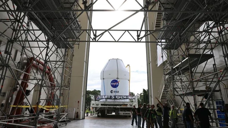 Космический корабль NASA Orion полностью заправлен для полёта с людьми к Луне