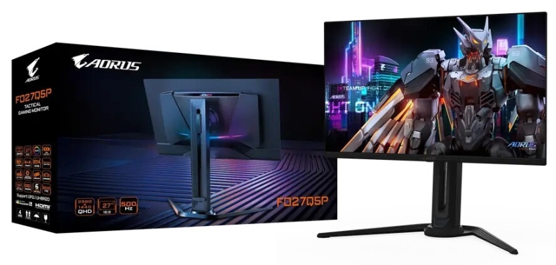 Геймерский 27-дюймовый QD-OLED-монитор Gigabyte Aorus FO27Q5P с 2K и 500 Гц дебютировал в России
