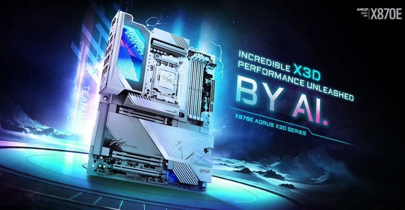 Gigabyte представила оптимизированные для процессоров Ryzen 9000X3D платы X870E Aorus X3D