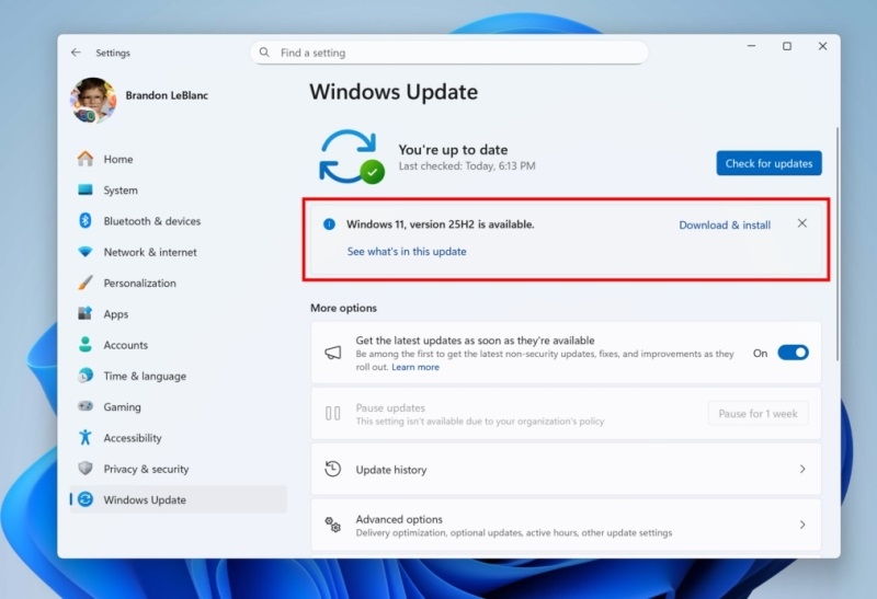 Microsoft выпустила официальный ISO-образ предварительной версии Windows 11 25H2