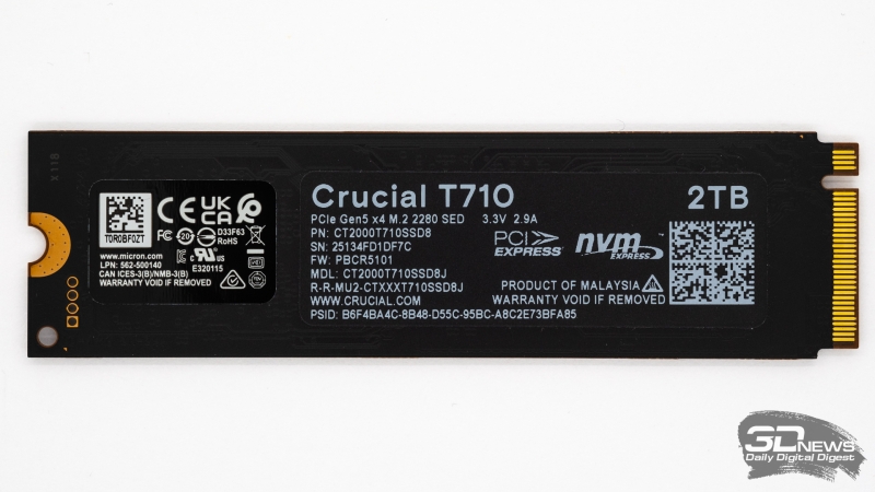 Обзор PCIe 5.0-накопителя Crucial T710: неудавшийся триумфатор