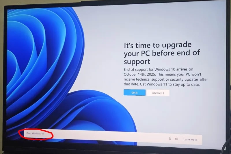 Пользователи Windows 10 получили от Microsoft последнее предупреждение о завершении поддержки ОС