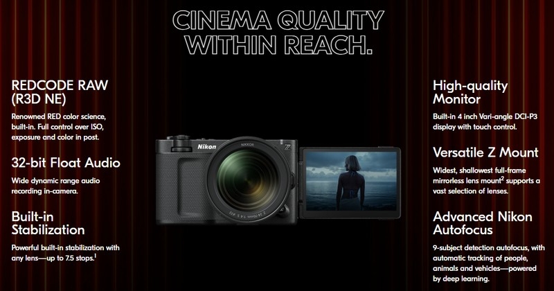 Представлена Nikon ZR — первая совместная беззеркалка Nikon и RED