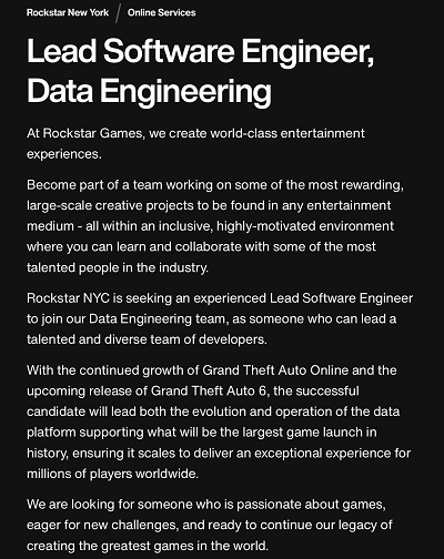 Rockstar назвала GTA VI «крупнейшим игровым запуском в истории» за восемь месяцев до запуска игры