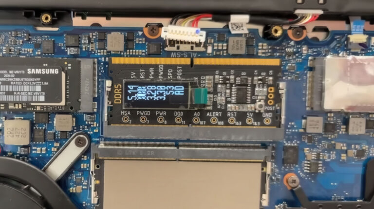 Российский специалист по ремонту ПК-оборудования VIK-on выпустил DDR5-тестер для ноутбуков