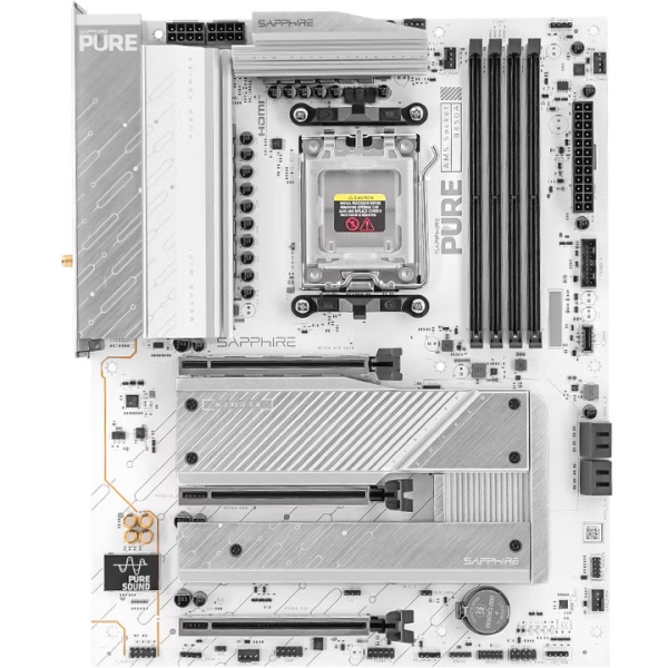 Sapphire выпустила белые материнские платы PURE B850A WIFI и PURE B850M WIFI для Ryzen 9000