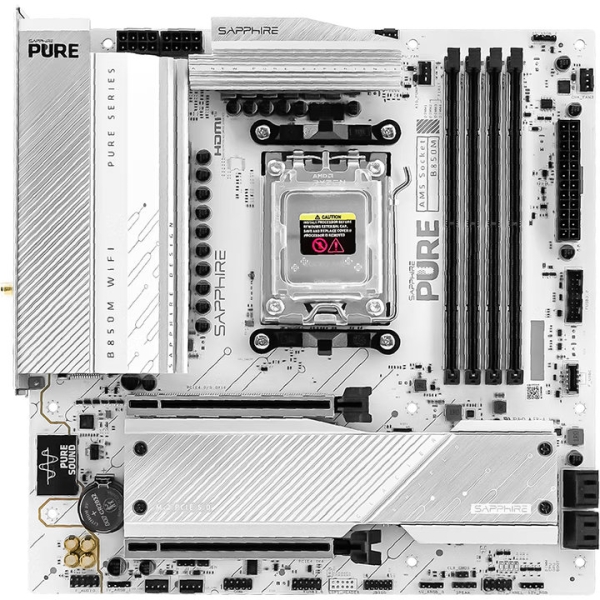 Sapphire выпустила белые материнские платы PURE B850A WIFI и PURE B850M WIFI для Ryzen 9000