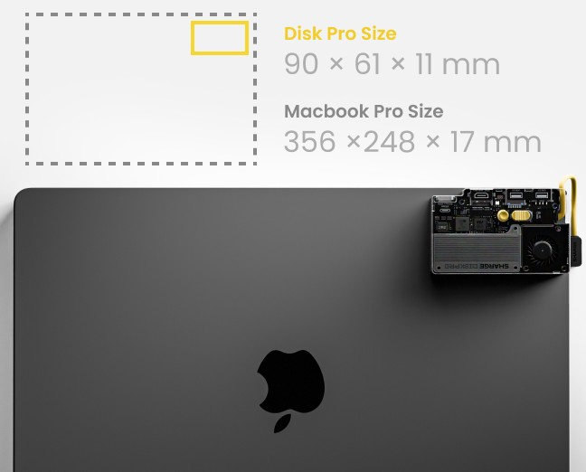 Sharge представила внешний SSD с вентилятором, магнитным креплением и множеством дополнительных портов