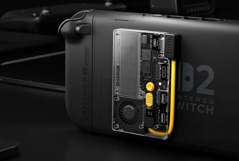 Sharge представила внешний SSD с вентилятором, магнитным креплением и множеством дополнительных портов