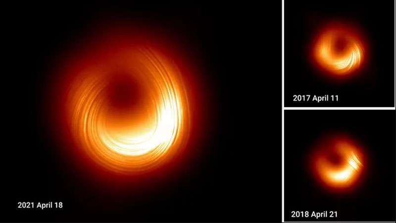 Свежие снимки чёрной дыры в центре галактики M87 поставили учёных в тупик — там развернулась поляризация