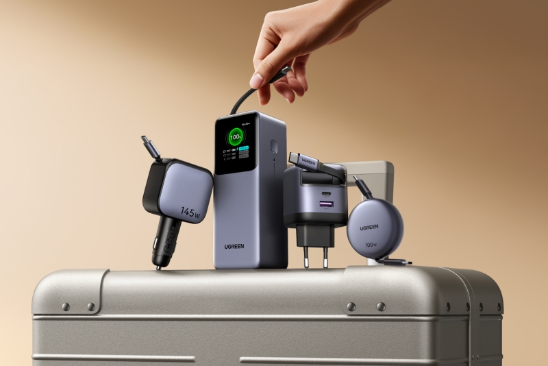 UGREEN выпустила в России аксессуары Nexode Retractable с выдвижными кабелями: мощная зарядка без лишних проводов