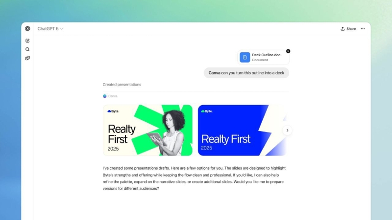 ChatGPT научился запускать Spotify, Canva и множество других приложений прямо в чате