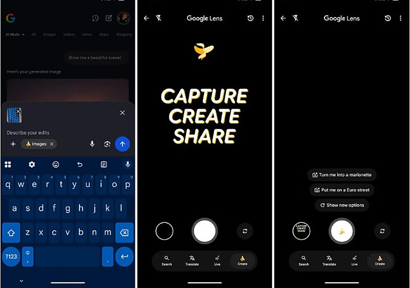 Google запустила Nano Banana в AI Mode и «Google Объектив»