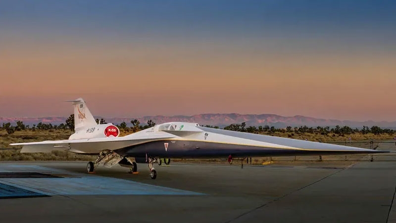 Видео: прототип тихого сверхзвукового авиалайнера NASA X-59 впервые поднялся в небо