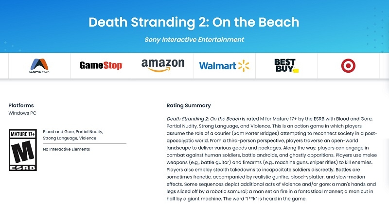 Американский регулятор рассекретил планы Sony на версию Death Stranding 2: On the Beach для ПК