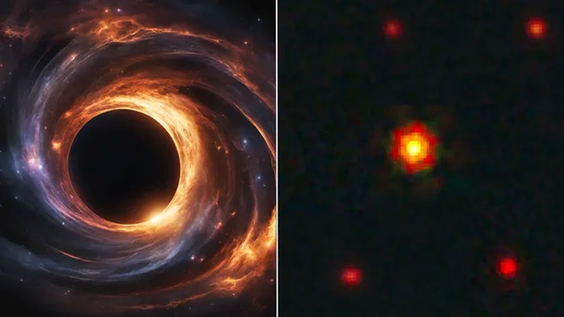 «Джеймс Уэбб» обнаружил в космосе «большую красную точку» — неизвестный прежде тип чёрных дыр