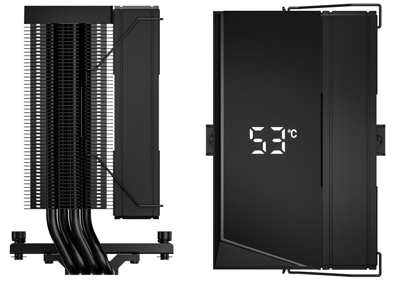 ID-Cooling представила башенный кулер Frozn A410 TD с дисплеем и низкопрофильный IS-53-XT