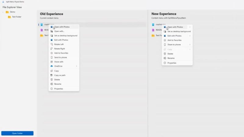 Microsoft признала, что контекстное меню Windows 11 перегружено — это исправят в приложениях WinUI